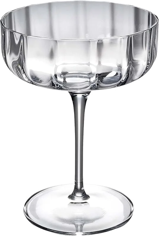 Luigi Bormioli Jazz Champagne, Sherbet Coupe 10.2 onzas, juego de 4, 4 unidades ( ) — Vino y mesa festiva