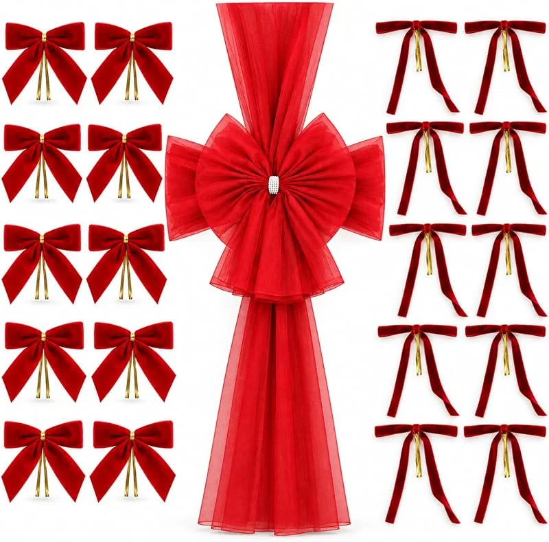 MAIXINNEW Lazo Rojo Puerta Navidad Grande — Envoltorio regalo