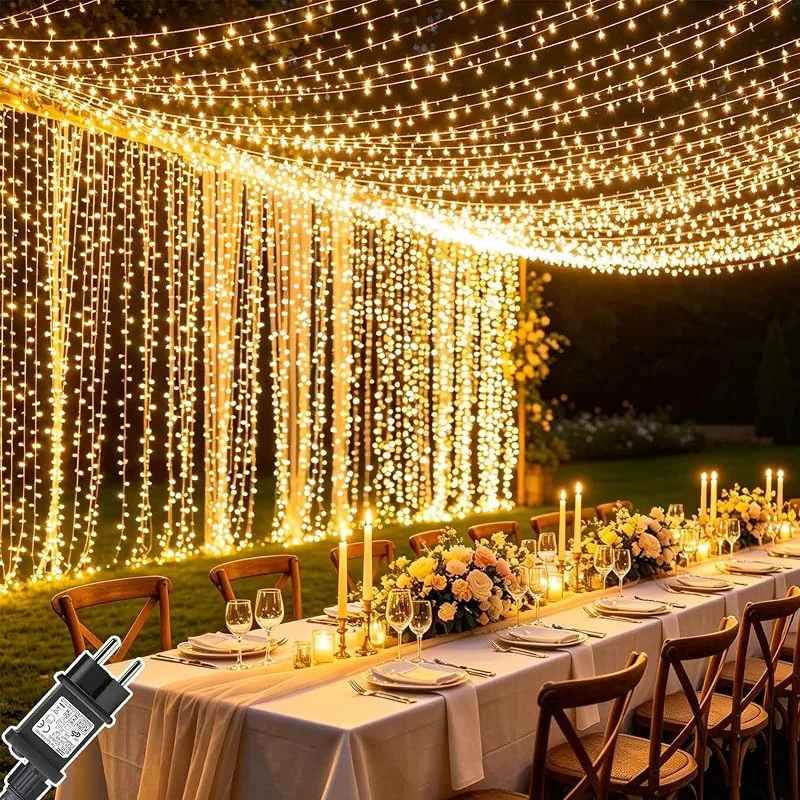Visita la tienda de Cozymeow Cozymeow Cortina Luces 6M x 3M 600 LED Cortina de Luces con Enchufe — Luces Navidad