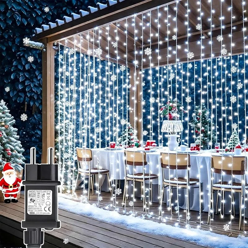Visita la tienda de Joycome Joycome Cortina de Luces 3x3m 300 LED Luces Navidad con Enchufe