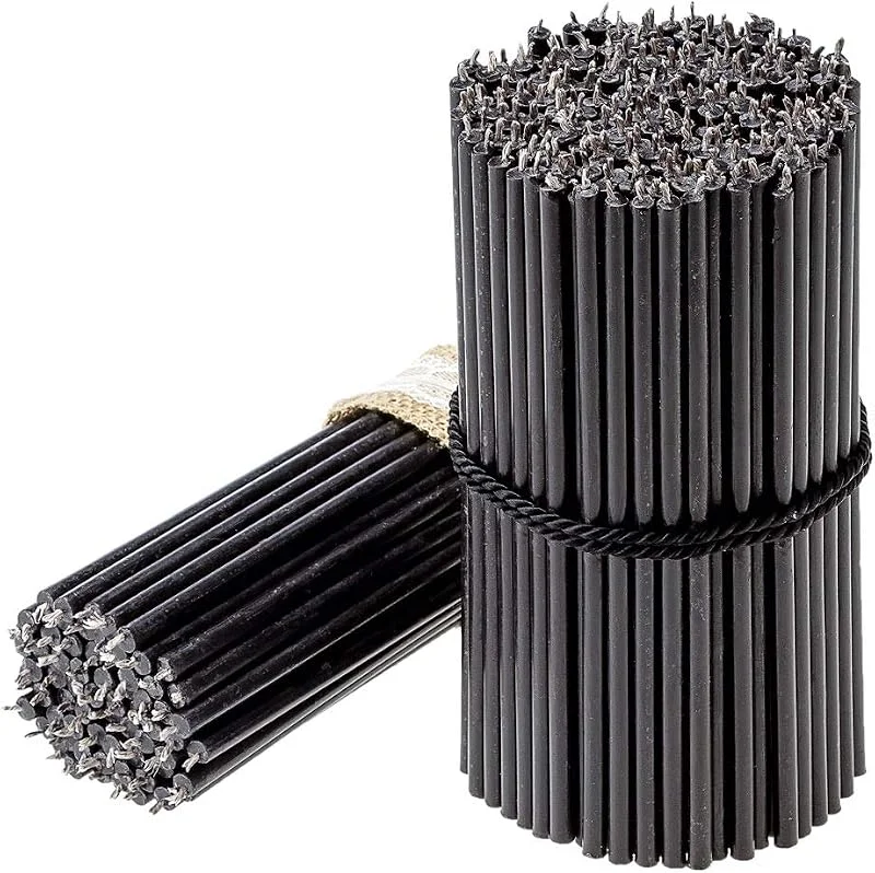 Visita la tienda de Danilovo Danilovo Velas de Cera de Abeja (Negro) – Velas Ortodoxas Para Oración, Rituales, de Decoración de Mesa, N120, Altura 16 cm, 50 Unidades — Cena a la luz de velas