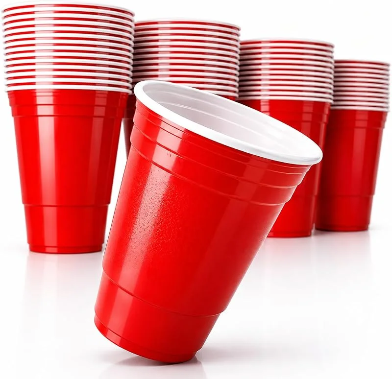 Visita la tienda de TK Gruppe Timo Klingler TK Gruppe Timo Klingler Beer Pong - Vasos reutilizables para fiesta (50 unidades, 473 ml, 473 ml, tazas rojas extrafuertes, vasos de plástico rojos para camping, fiestas, JGA, festivales — Adviento y mesa