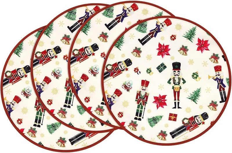 Visita la tienda de Arquiel Juego de 4 Manteles Individuales de Cocina, Cascanueces Salvamanteles Individuales Lavables de Esteras, Doble Capa, Resistentes al Calor Antideslizante Fácil de Limpiar, 36x36CM — Hogar y cocina