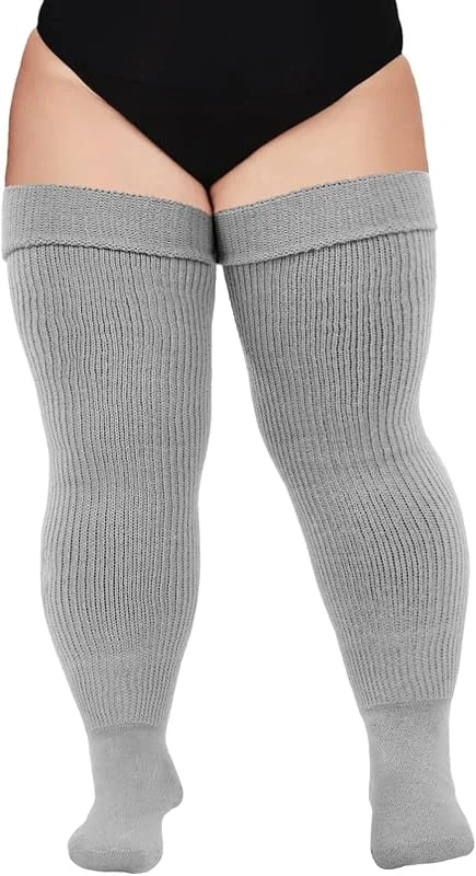 Visita la tienda de Moon Wood Moon Wood Calcetines Altos Mujer hasta el Muslo con Liguero Medias Gruesas sobre la Rodilla Tamaño Grande Halloween Cospaly — Ropa Navidad