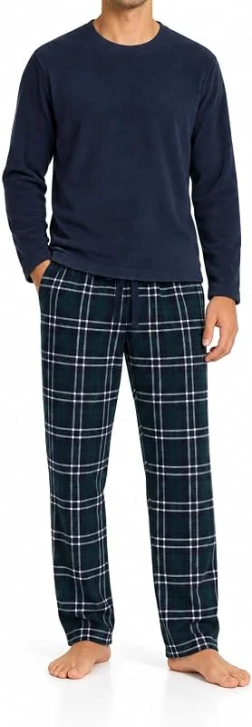 Visita la tienda de TRAMAS+ TRAMAS+ Pijama Hombre de Invierno, Pijama de Coralina con Manga Larga Polar y Pantalón Largo, Conjunto de Pijama Cómodo y calentito — Ropa Navidad