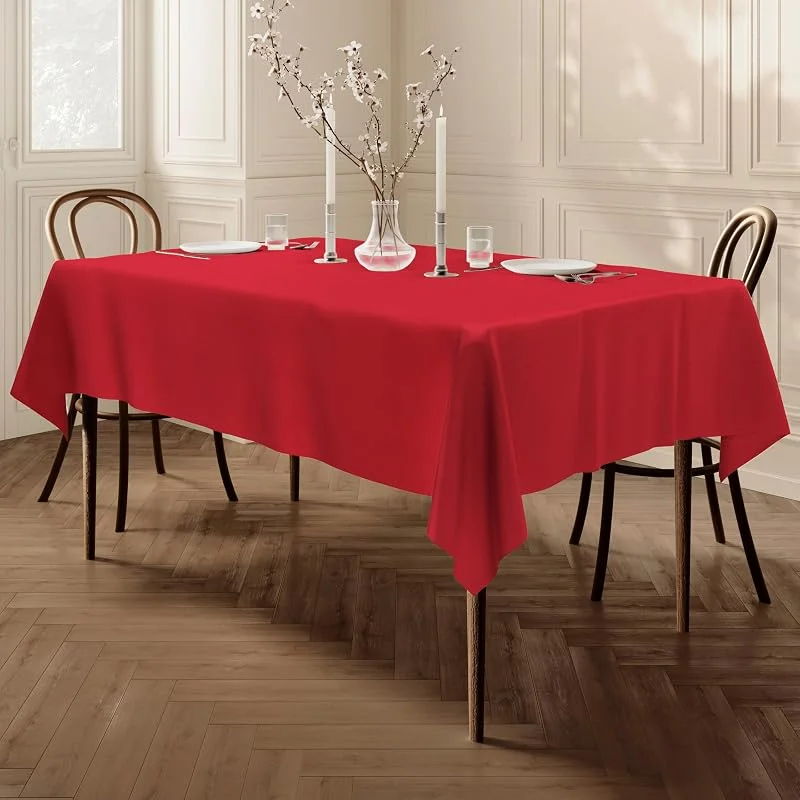 Visita la tienda de Home Direct HomeDirect Mantel 100% poliéster, Rectangular 150 x 250cm Rojo — Hogar y cocina