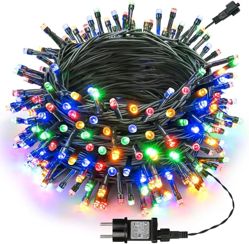 Visita la tienda de Joomer Joomer Luces de Navidad Exterior Enchufe 20M 200 LED Multicolor — Luces Navidad