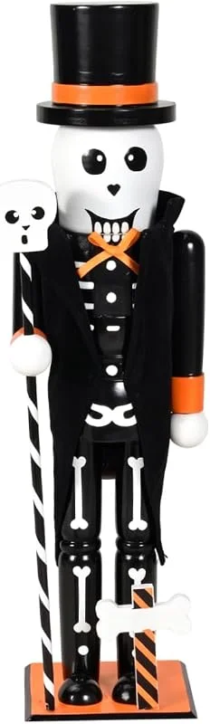 Bemonew Figuras de Cascanueces, decoración de Madera con temática de Halloween, Color Negro, 14, 96 Pulgadas (38 cm) — Decoracion Navidad
