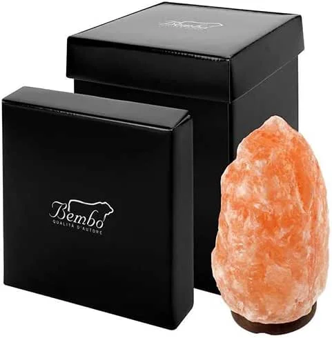 Visita la tienda de Bembo Qualità d'Autore Lámpara de Sal Rosa del Himalaya Bembo - (2-3 kg) - Totalmente Natural - Hecha a Mano - Certificado Uno a Uno - Elegante Envase para Regalo Original — Cena a la luz de velas
