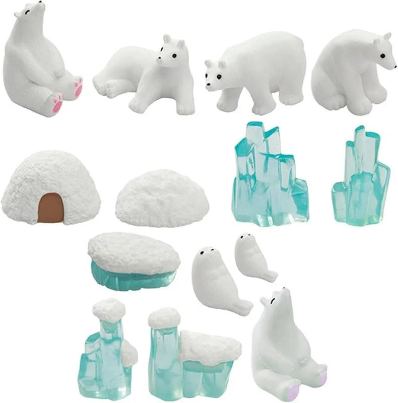 PRETYZOOM 14 Piezas Figuras Decorativas Árticas Navideñas — Decoracion Navidad