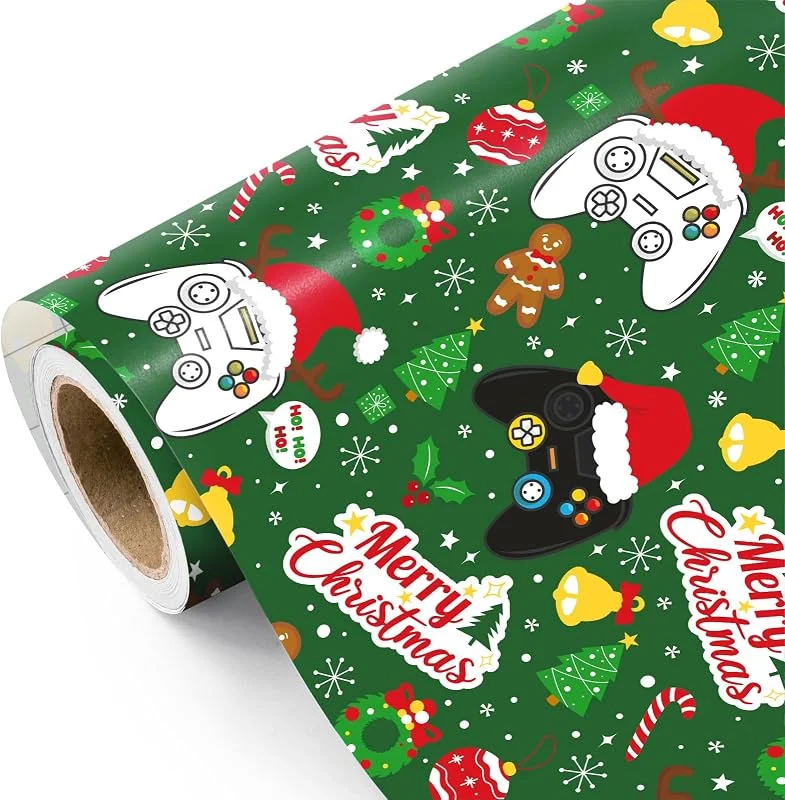 Visita la tienda de RUSPEPA RUSPEPA Papel De Regalo Navideño Con Perro - Mini Rollo - 43, 2 Cm X 5 M - Papel De Regalo Con Gorro Navideño Y Huella De Perro Para Y Fiestas. — Envoltorio regalo