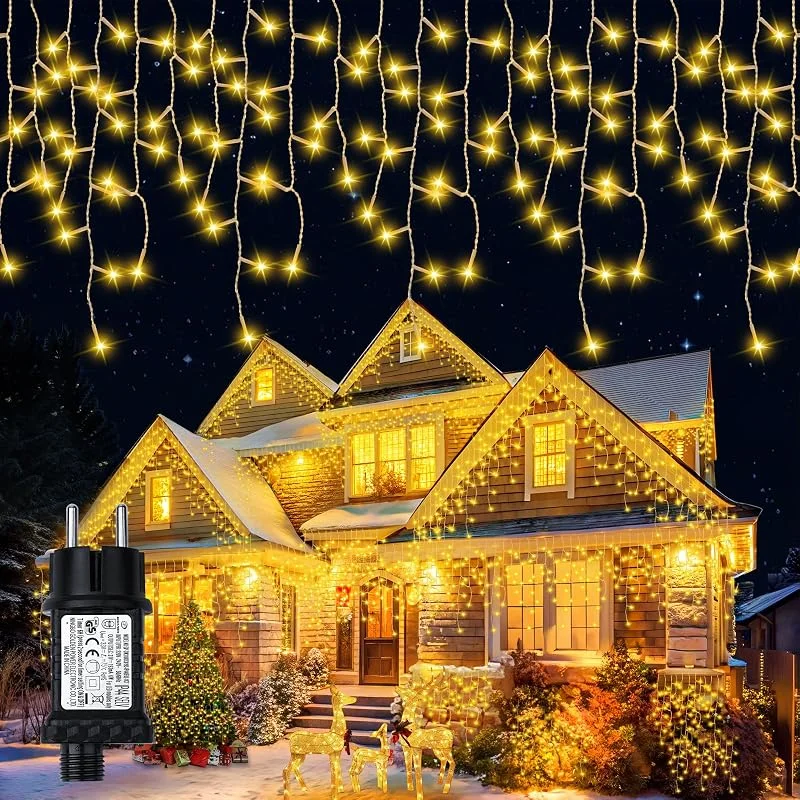 Buudala Luces de Navidad Exterior, 6.4+5M 200 LED Luzes Natal Exterior — Luces Navidad