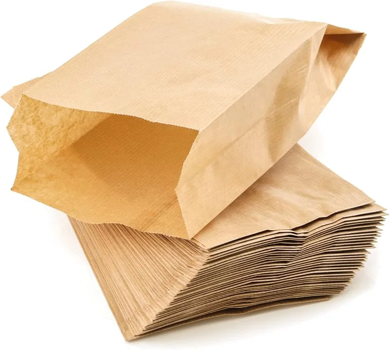 PACKRA - Bolsas Pequeñas de Papel Kraft Para Chuches, Sobres de Regalo para Navidad (100 pcs, 9cm x 15cm x 5cm) — Envoltorio regalo