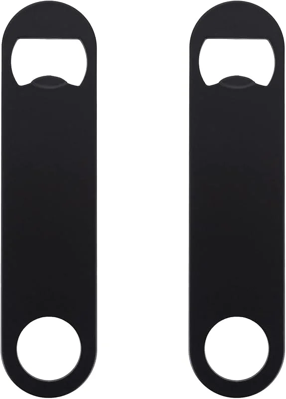 cobee Abrebotellas plano Abridor de cerveza de acero inoxidable Bar Abrebotellas para cocina Bar Restaurante (Negro) — Vino y mesa festiva