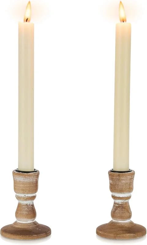 Visita la tienda de Inweder Portavelas Rústicos de Madera, 2 Pcs — Adviento y mesa