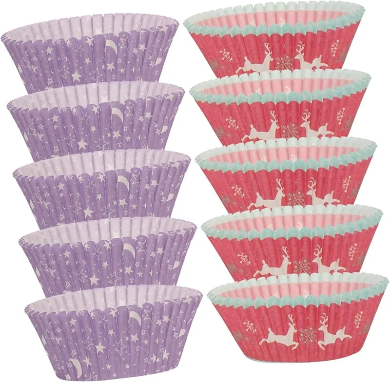 Visita la tienda de ABOOFAN ABOOFAN 250 Piezas Tazas de pastel de Navidad moldes para muffins moldes para cupcakes de fiesta asadera bandeja para hornear moldes para pasteles tazas para hornear taza para hornear — Hogar y cocina
