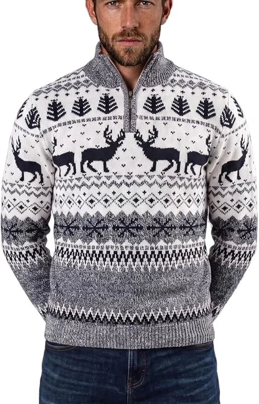 Xact Jersey de Navidad con cremallera de 1, 4 para hombre — Ropa Navidad