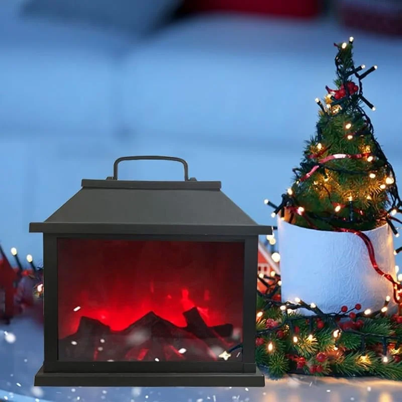 Ulalaza Lámpara de mesa LED pequeña y acogedora con efecto de llama tradicional realista para interiores y exteriores (11, 5 x 6, 2 x 11, 7 pulgadas) — Cena a la luz de velas