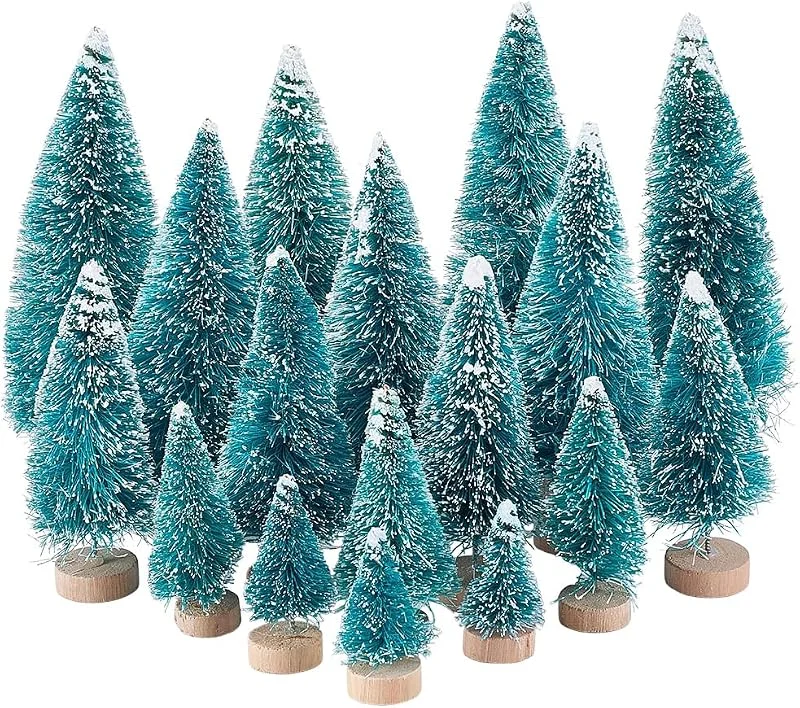 SOFPLATE 20 Unidad 5 tamaños Mini Árboles de Navidad Mini Árboles de Cepill — Decoracion Navidad