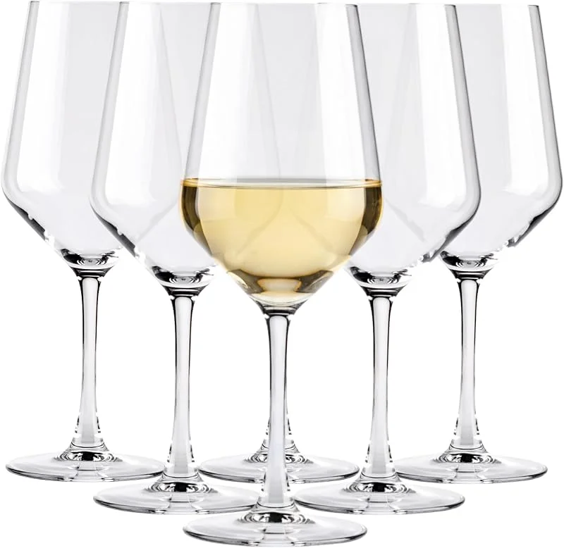 Visita la tienda de Glasmark KROSNO 1992 Glasmark KROSNO 1992 Copas de Vino Blanco - Transparente - Apto para Lavavajillas - Juego de 6-470 ml — Vino y mesa festiva