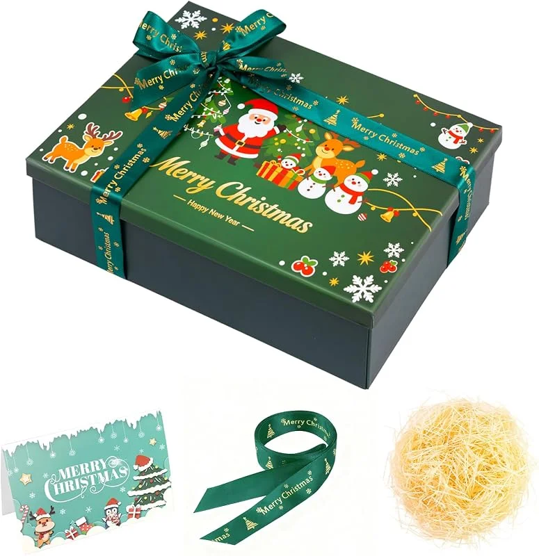 FIHODONE Caja Para Regalo Navidad, Cajas Regalo Con Tapa, Caja Regalo Grande — Envoltorio regalo