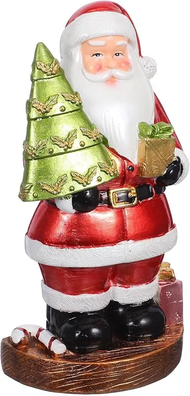 Visita la tienda de ABOOFAN ABOOFAN Figura Navideña de Papá Noel de Resina para Chimenea y Hogar — Decoracion Navidad