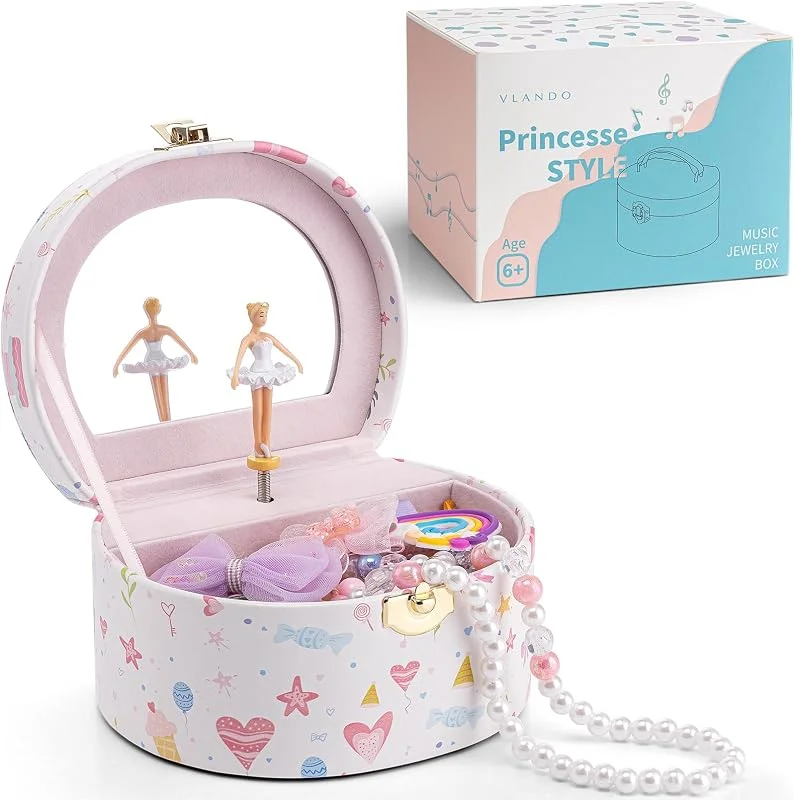 Visita la tienda de VLANDO VLANDO Joyero niña con bailarina, caja de musica para niños — Envoltorio regalo