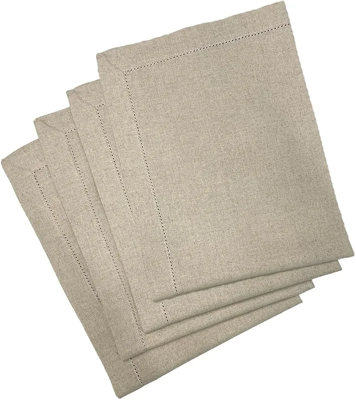 Visita la tienda de Sweet Needle Sweet Needle Servilletas de Tela Lino Puro con Vainica Color Natural-50x50 CM, Juego de 4 Servilletas 100% Lino, Lavables y Resistentes. Ideal para decoración de Cocina, Navidad, Bodas, Restaurante. — Hogar y cocina