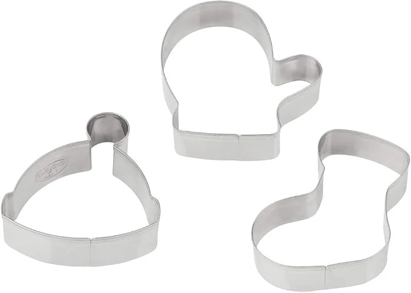 Visita la tienda de Dr. Oetker Dr. Oetker - Juego de moldes para galletas, galletas y fondant, para Navidad, moldes de galletas de acero inoxidable (color: plata), cantidad: 1 juego de 3 — Hogar y cocina
