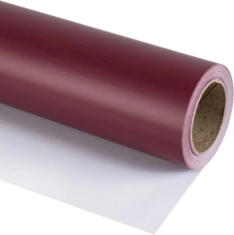 Visita la tienda de RUSPEPA RUSPEPA Papel de Regalo Rojo Vino Color Sólido para Navidad, Boda, Cumpleaños, Ducha, Felicitaciones y Días Festivos - 44, 5 cm x 10 m — Envoltorio regalo