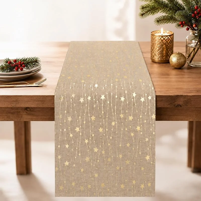 Luxorielle Camino de Mesa Navidad, Camino de Mesa navideño 28*275cm — Hogar y cocina
