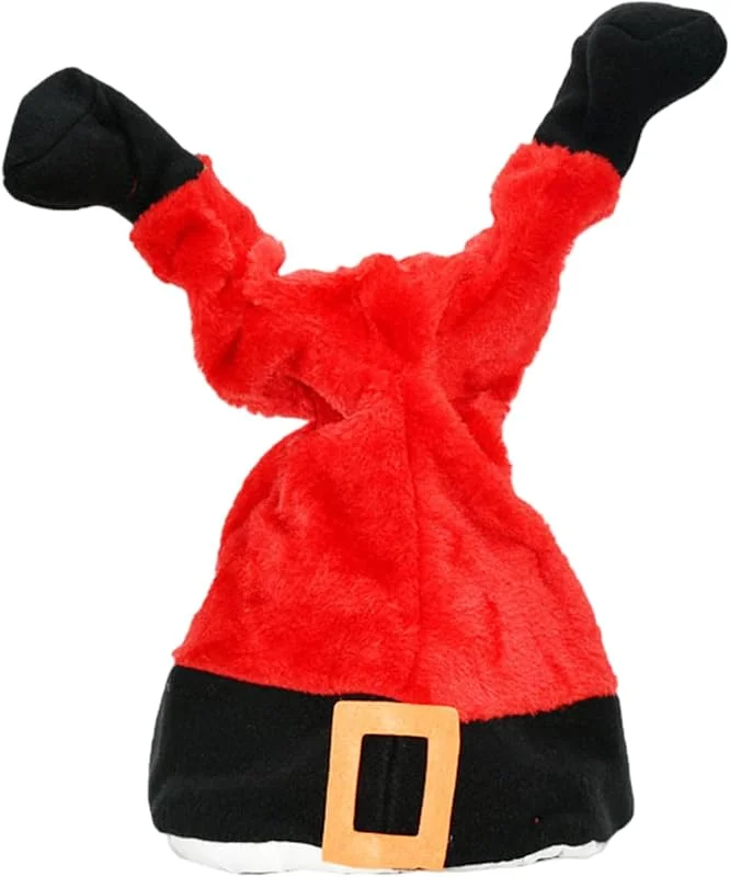 Sjfbebsy Gorro de Navidad, gorro de Papá Noel cantante, de Papá Noel de felpa musical bailando con diseño de movimiento oscilante para adultos y niños, suministros para fiesta de Navidad — Ropa Navidad