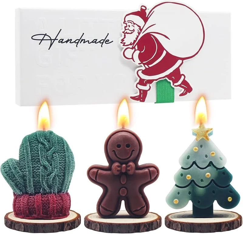 KUIRUNRX Velas Aromáticas Navidad, Set de Regalo de Velas Perfumadas, Navidad Decoración de Casa para Dormitorio, Baño, Yoga, Día de San Valentín — Cena a la luz de velas