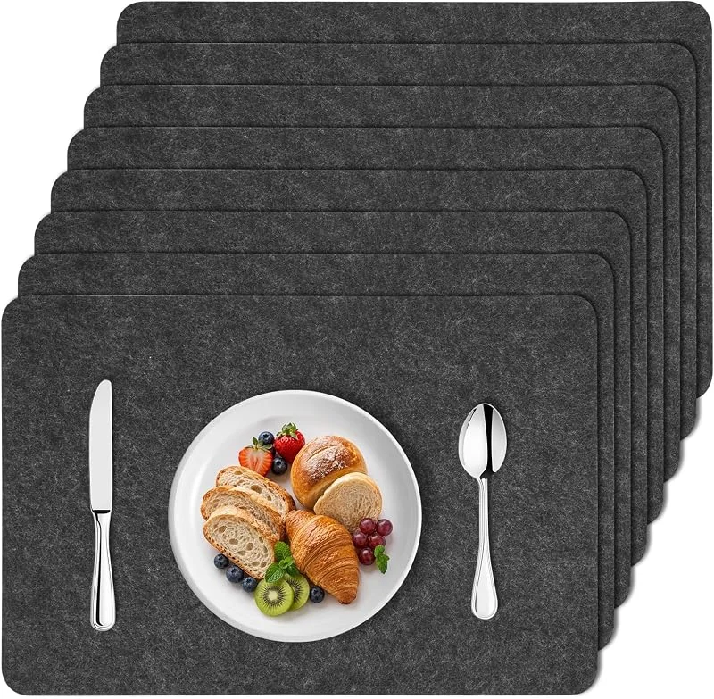 Visita la tienda de Zourglow 8 Piezas Manteles Individuales de Fieltro Lavables, 40x30 cm — Hogar y cocina