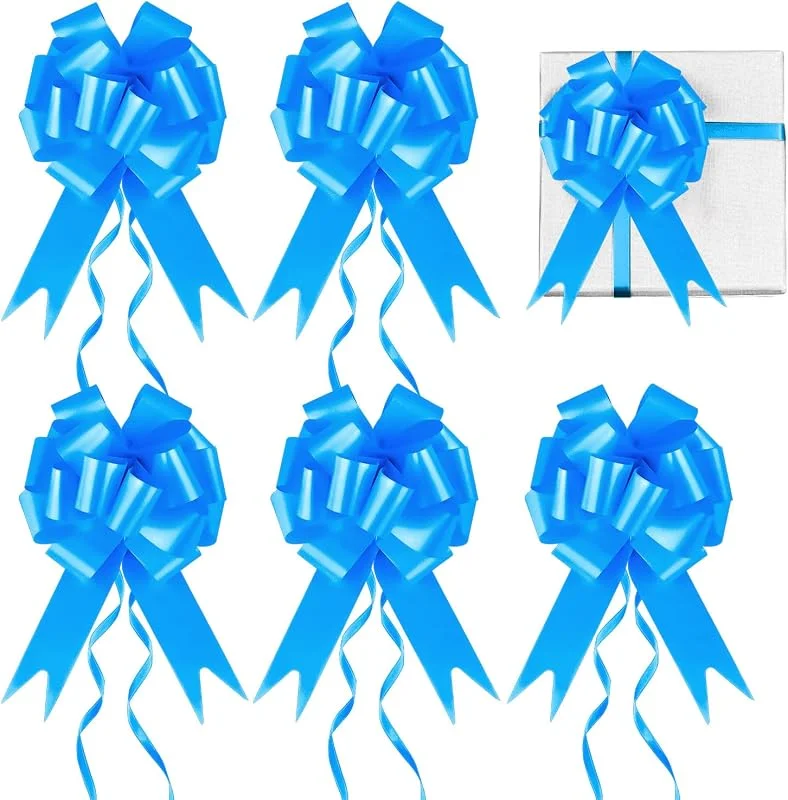 Prmape 30 Pcs Lazo Regalo Azul, Lazos Adorno Coche Boda, Lazos Decorativos Boda, Lazo Regalo Coche para Decoración Boda Mesa Coche Fiesta Comunión DIY — Envoltorio regalo