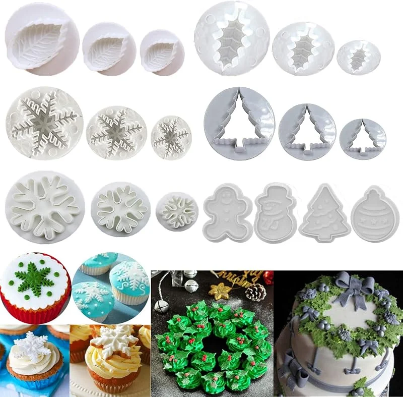 CCCYMM Decoración para Tartas de Fondant de Navidad, Chocolate, Caramelo, Cupcakes, Galletas, postres y Utensilios para Hornear — Hogar y cocina