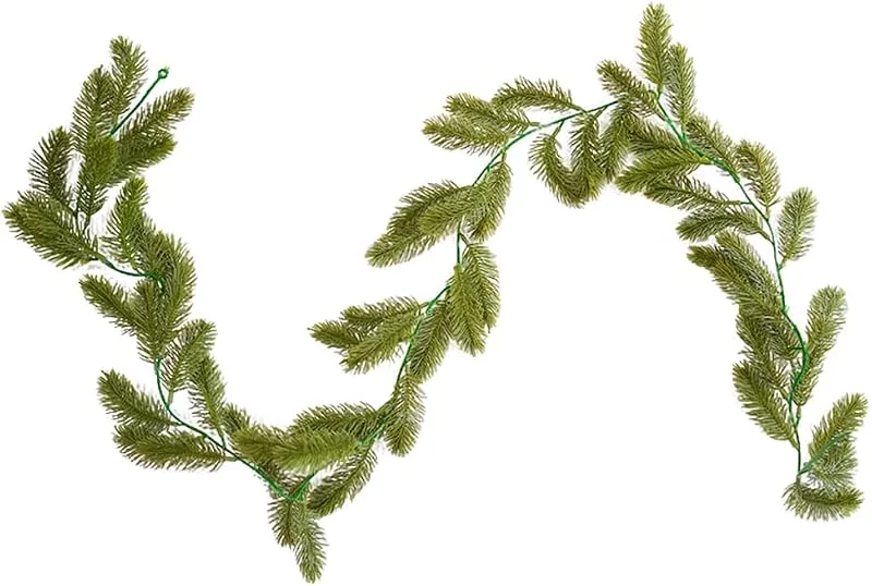 Junhui 180cm Guirnalda de Abeto Noble Guirnalda Navideña, Corona Navideña Plantas Artificiales, Guirnalda para Chimeneas, Mesas, Escaleras, Decoración Navideña para Interiores — Decoracion Navidad