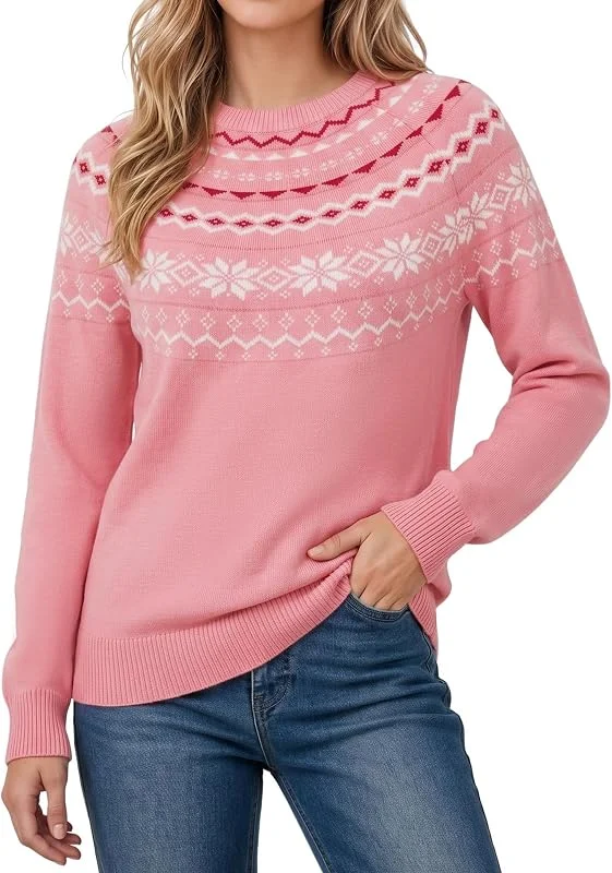 Visita la tienda de Aottori Aottori Jersey Navideño Mujer Manga Larga Cuello Redondo Holgado Festivo — Ropa Navidad