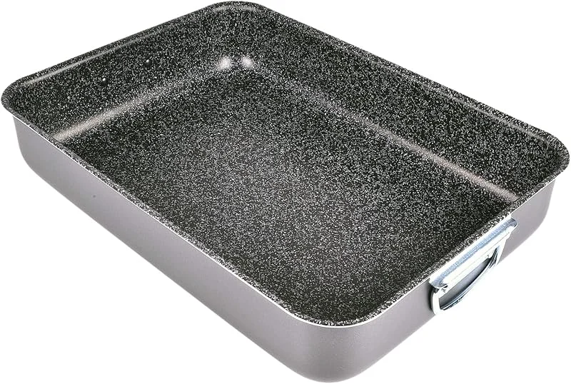 Visita la tienda de ALLUFLON Alluflon Tradizione Italia, Bandeja para el Horno, Fuente con Superficie de Piedra, Revestimiento Antiadherente y Antirayaduras, Apta para el Lavavajillas, Medidas, 37 x 26.5 x 7 cm — Hogar y cocina