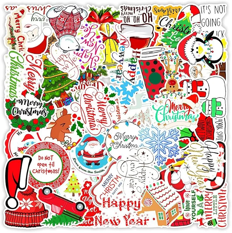 Visita la tienda de NOZVYCI 50 Piezas Pegatinas de Navidad, Navidad Pegatinas Autoadhesivas Etiquetas de Regalo Etiquetas de Navidad Feliz Navidad Rollo de Pegatinas Decoración Pegatinas para Tarjetas de Navidad Bolsas de Regalo — Envoltorio regalo