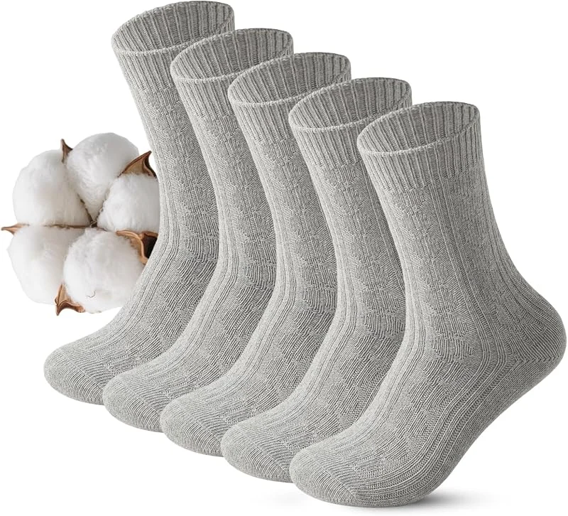 Visita la tienda de Vihir Vihir 5 Pares De Calcetines Negros Gruesos y Cálidos Para Mujeres, De Invierno Tejidos, Transpirables, Cómodos y Largos De Algodón, Térmicos Eu 36-40 — Ropa Navidad