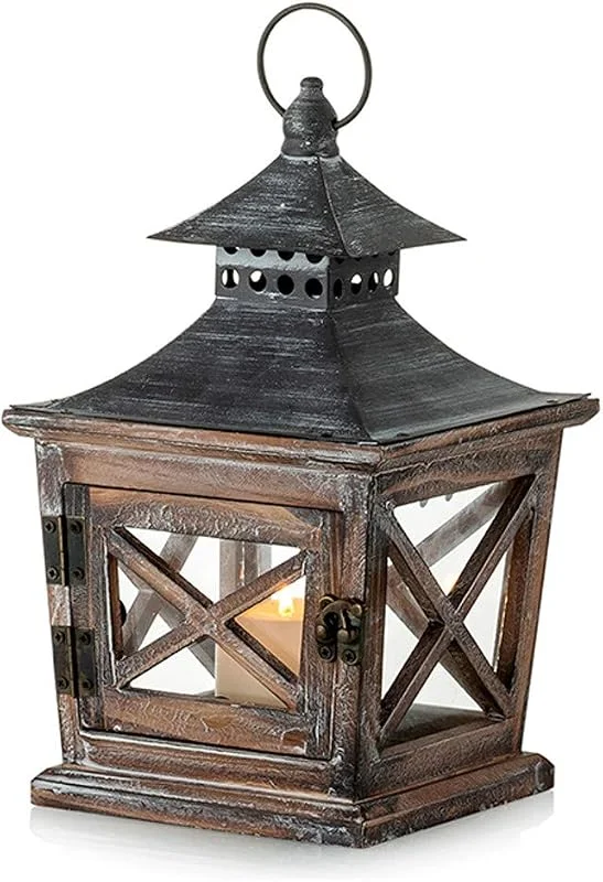 Visita la tienda de Nuptio NUPTIO Farol de Madera Velas Decorativos: Decor Halloween Interior Rústico — Adviento y mesa