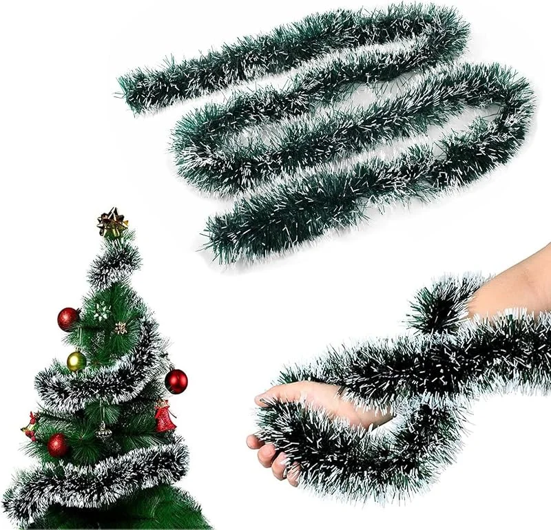 fshxj 5 guirnaldas navideñas, guirnalda de Navidad, guirnalda de abeto, 9 cm x 2 m, decoración de Navidad, decoración de Navidad, decoración de exterior, verde artificial, para decoración de puertas — Decoracion Navidad